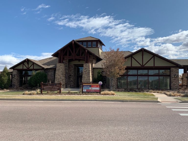 the craftsman style Banning Lewis Ranch Community House building