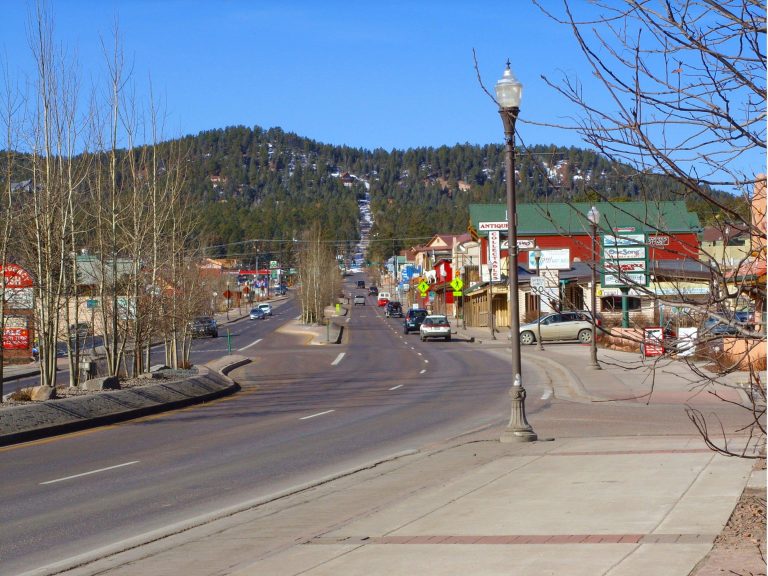 street view of Main Street in woodland park in Colorado Springs